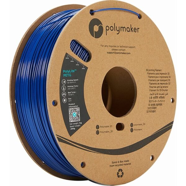 [MOQ: 10KG] PolyLite PETG Blue, 1.75 mm (1.000 g)