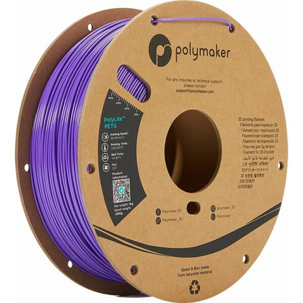 [MOQ: 10KG] PolyLite PETG Violet, 1.75 mm (1.000 g)