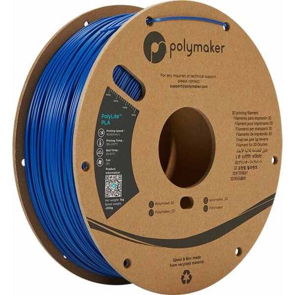 [MOQ: 10KG] PolyLite PLA - Blue, 1.75 mm / 1000 g