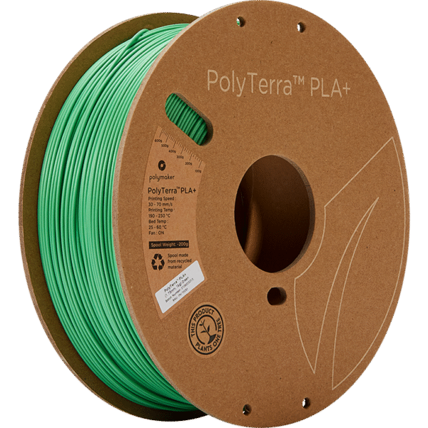 [MOQ: 10KG] PolyTerra PLA+ Green, 1.75mm (1.000 g)
