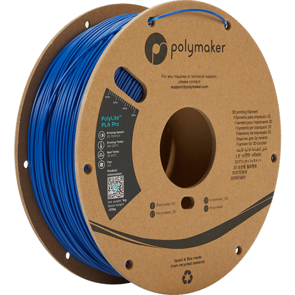 [MOQ: 10KG] PolyLite PLA PRO Blue, 1,75 mm (1.000 g)
