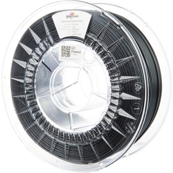 [MOQ: 10KG] PET-G/PTFE Traffic Black, 1.75mm / 1000g