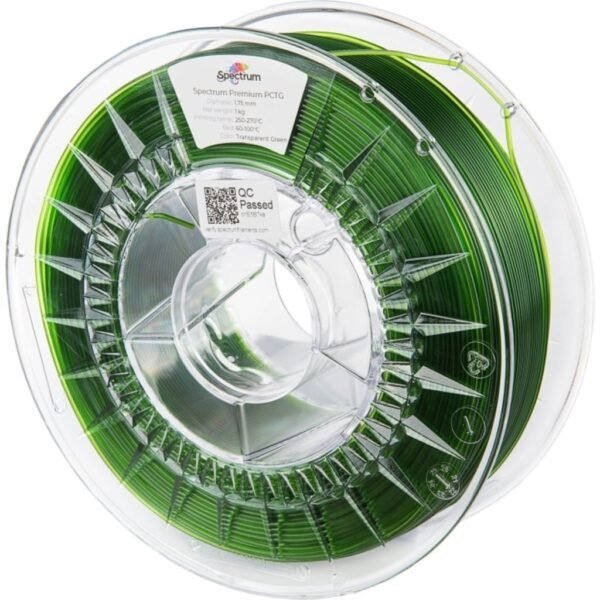 [MOQ: 10KG] Premium PCTG Transparent Green, 1.75mm / 1000g