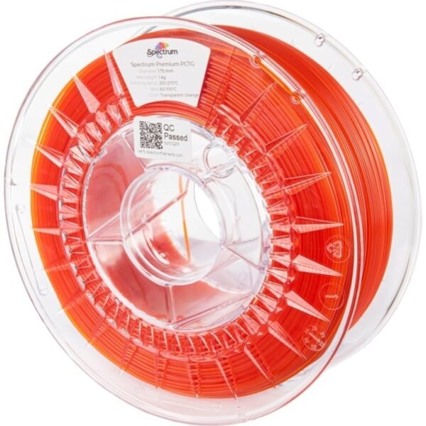 [MOQ: 10KG] Premium PCTG Clear Orange, 1.75mm / 1000g