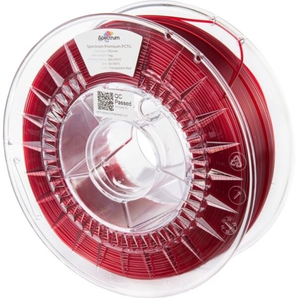 [MOQ: 10KG] Premium PCTG Transparent Red, 1.75mm / 1000g