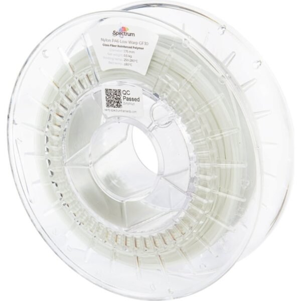 [MOQ: 10KG] Nylon PA6 Low Warp GF30 Natural, 1.75mm / 500g