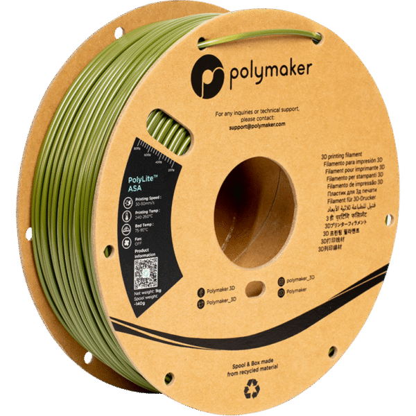 [MOQ: 10KG] PolyLite ASA Army Green, 2.85 mm / 1000 g