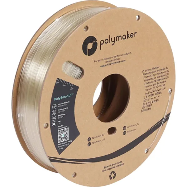 [MOQ: 10KG] PolySmooth Transparent, 1.75 mm (750 g)