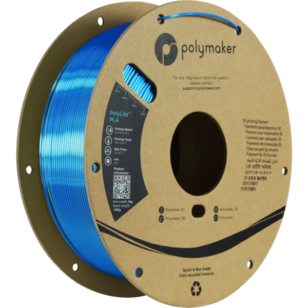 [MOQ: 10KG] PolyLite Dual Silk PLA Chameleon Yellow-Blue, 1.75 mm / 1000 g