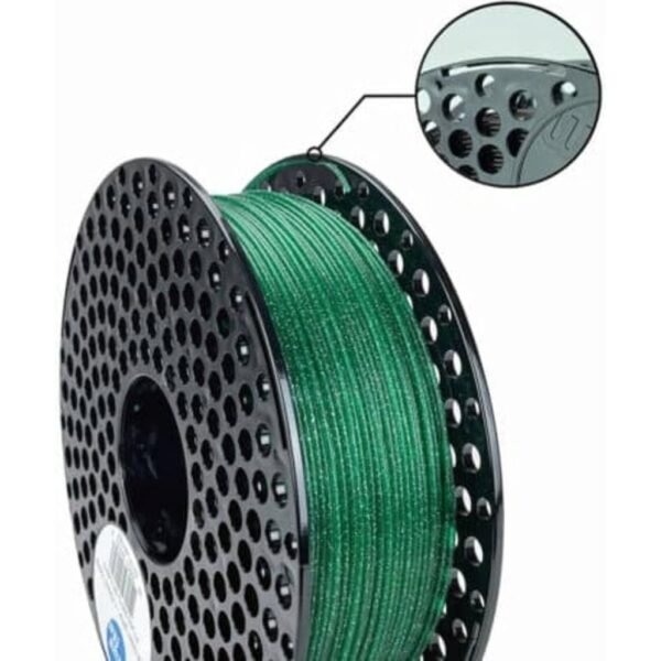 [MOQ: 10KG] PLA Glitter Green, 1,75 mm / 1000 g