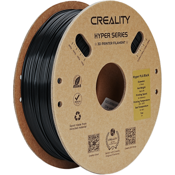 [MOQ: 10KG] Hyper PLA Black, 1.75 mm / 1000 g