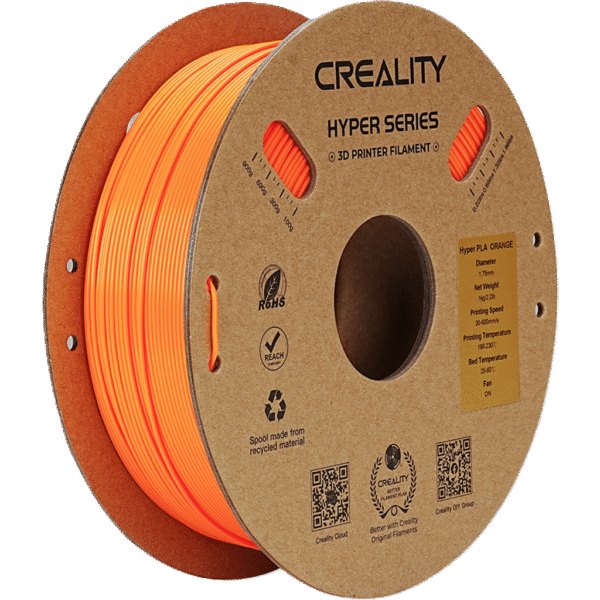 [MOQ: 10KG] Hyper PLA Orange, 1.75 mm / 1000 g