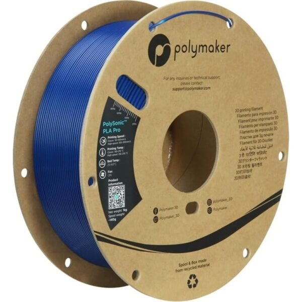 [MOQ: 10KG] PolySonic PLA Pro Blue, 1,75 mm / 1000 g