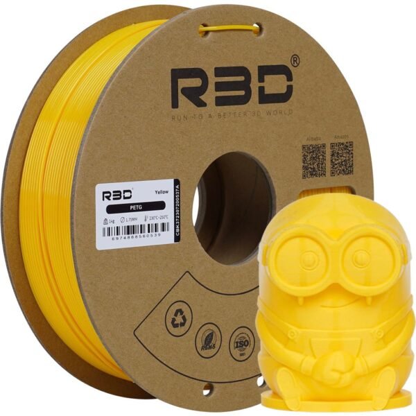 [MOQ: 10KG] PETG Yellow, 1.75 mm / 1000 g