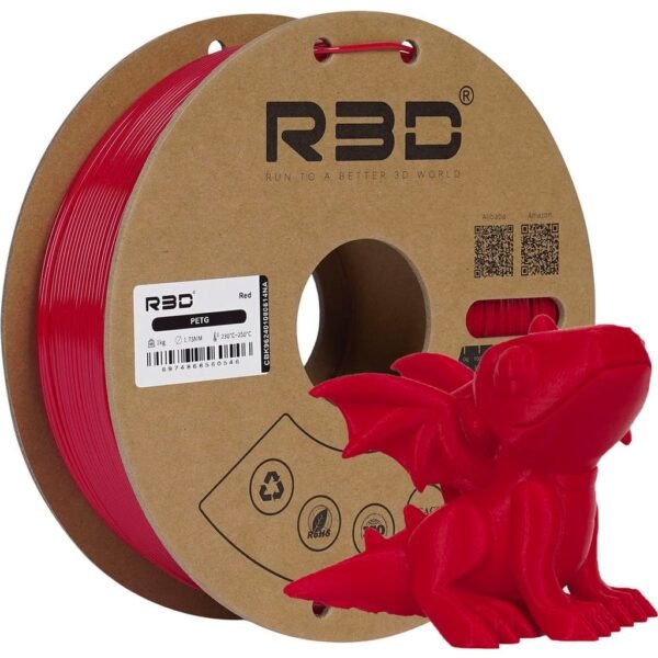 [MOQ: 10KG] PETG Red, 1.75 mm / 1000 g