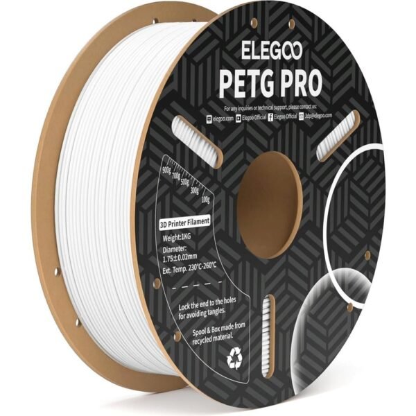 [MOQ: 10KG] PETG PRO White, 1.75 mm / 1000 g