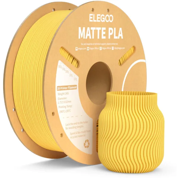 [MOQ: 10KG] PLA Matte Sunshine Yellow, 1.75 mm / 1000 g