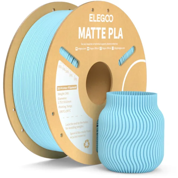 [MOQ: 10KG] PLA Matte Ice Blue, 1.75 mm / 1000 g