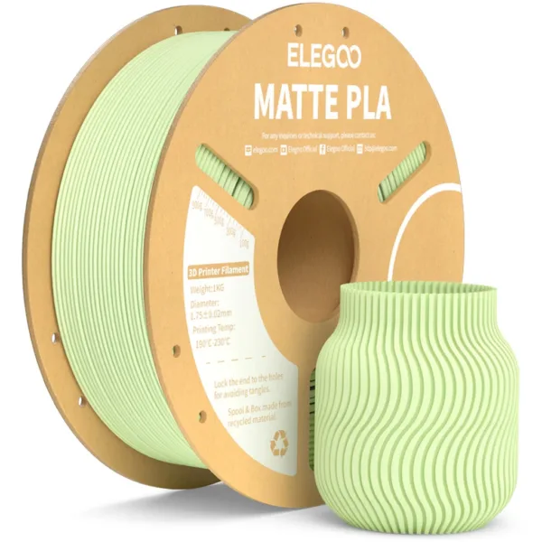 [MOQ: 10KG] PLA Matte Mint Green, 1.75 mm / 1000 g