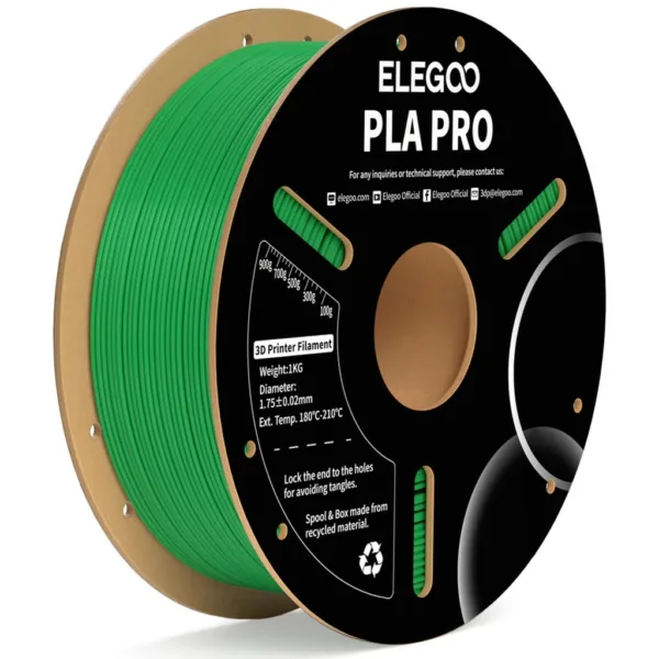 [MOQ: 10KG] PLA Pro Green, 1.75 mm / 1000 g