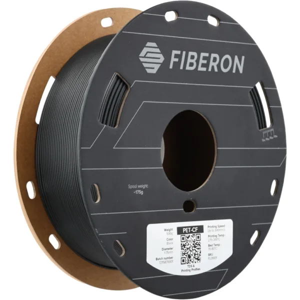 [MOQ: 10KG] Fiberon? PET-CF17 Black, 1,75 mm / 500 g