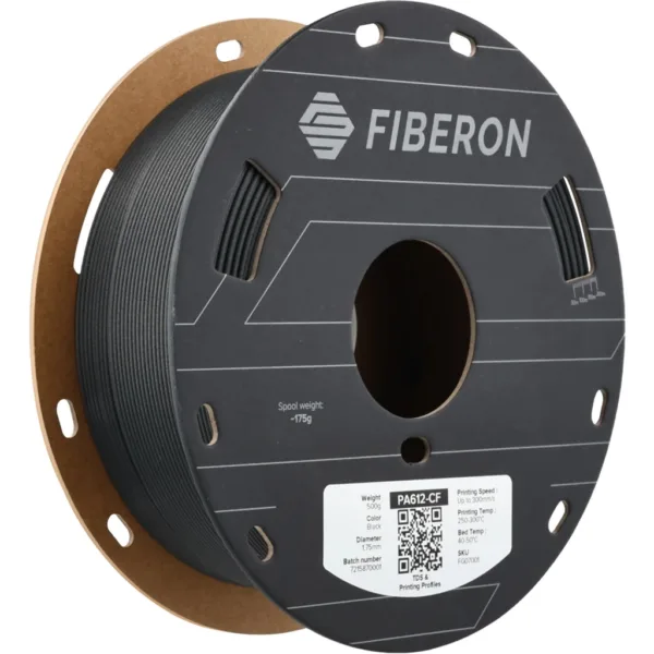 [MOQ: 10KG] Fiberon? PA612-CF15 Black, 1,75 mm / 500 g