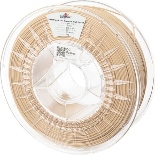 [MOQ: 10KG] PETG Premium High Speed Light Ivory, 1.75 mm / 1000 g