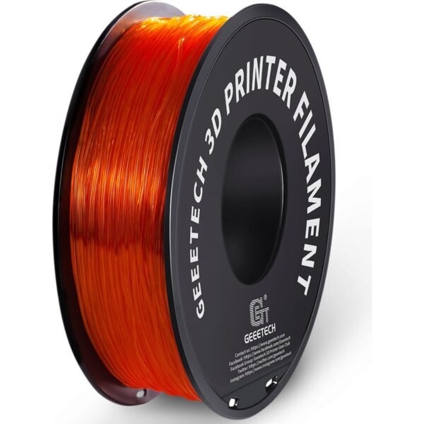 [MOQ: 10KG] TPU Transparent Orange, 1.75 mm / 1000 g