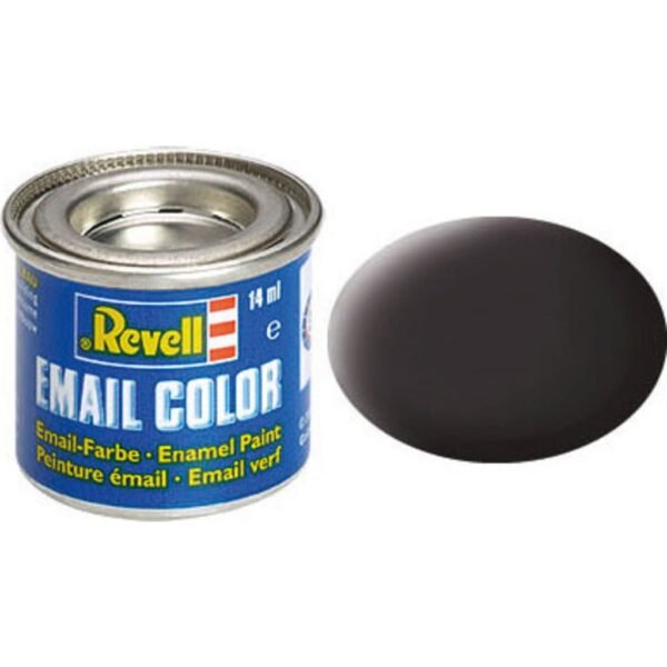 Enamel Color - Tar Black Matte, 14 ml