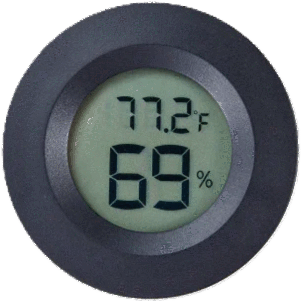 Circular Embedded Electronic Digital Thermometer Hygrometer