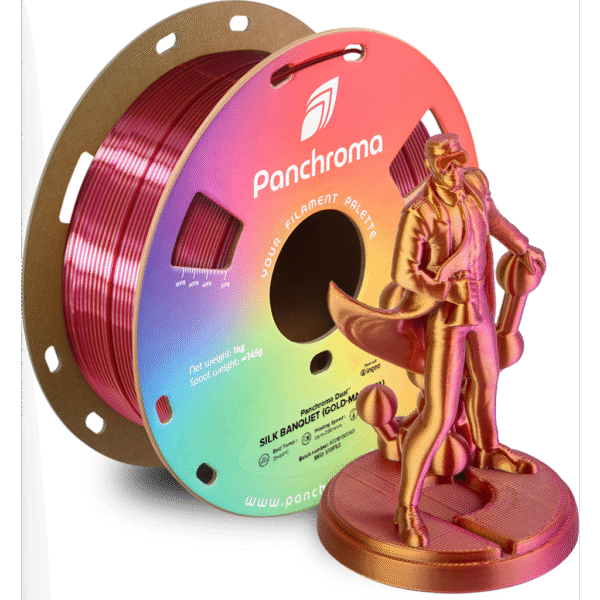 [MOQ: 10KG] Panchroma? PLA Dual Silk Banquet (Gold-Magenta), 1,75 mm / 1000 g