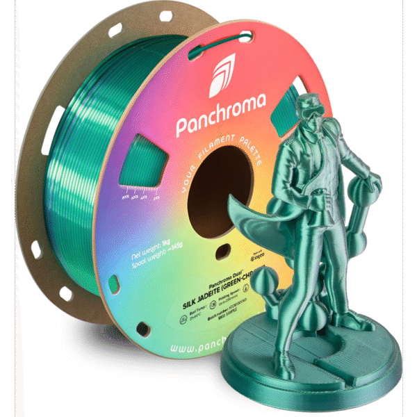 [MOQ: 10KG] Panchroma? PLA Dual Silk Jadeite (Green-Chrome), 1,75 mm / 1000 g
