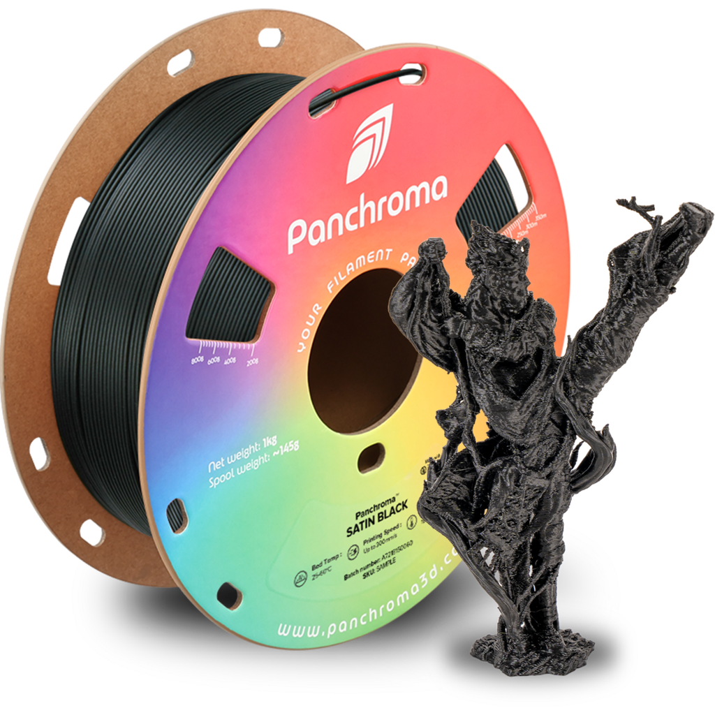 [MOQ: 10KG] Panchroma? PLA Satin Black, 1,75 mm / 1000 g