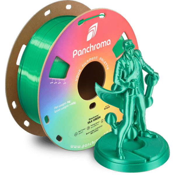 [MOQ: 10KG] Panchroma? PLA Silk Green, 1,75 mm / 1000 g
