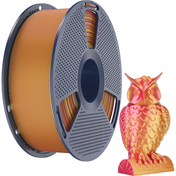 [MOQ: 10KG] Silk PLA+ Dual Color Red Gold, 1.75 mm / 1000 g