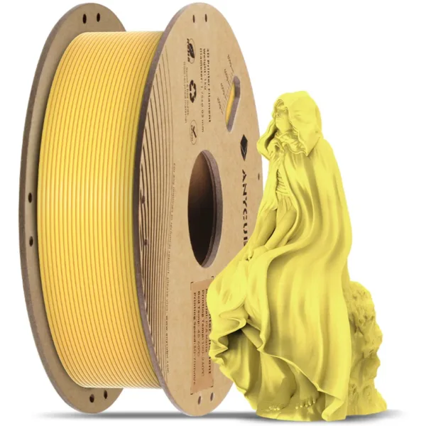 [MOQ: 10KG] PLA Matte Yellow, 1.75 mm / 1000 g