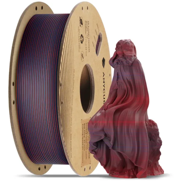 [MOQ: 10KG] PLA Matte Red-Blue, 1.75 mm / 1000 g