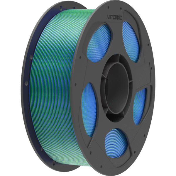 [MOQ: 10KG] PLA Silk Dual Color Blue Green, 1.75 mm / 1000 g