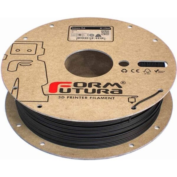 [MOQ: 10KG] Volcano PLA Black, 1.75 mm / 750 g