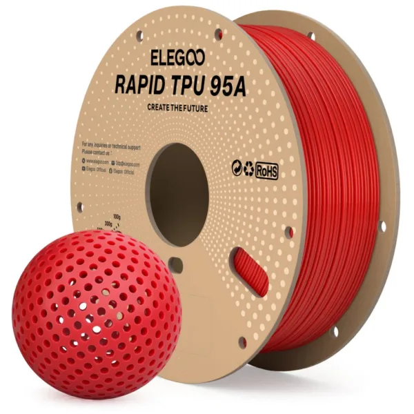 [MOQ: 10KG] Rapid TPU Red, 1.75 mm / 1000 g
