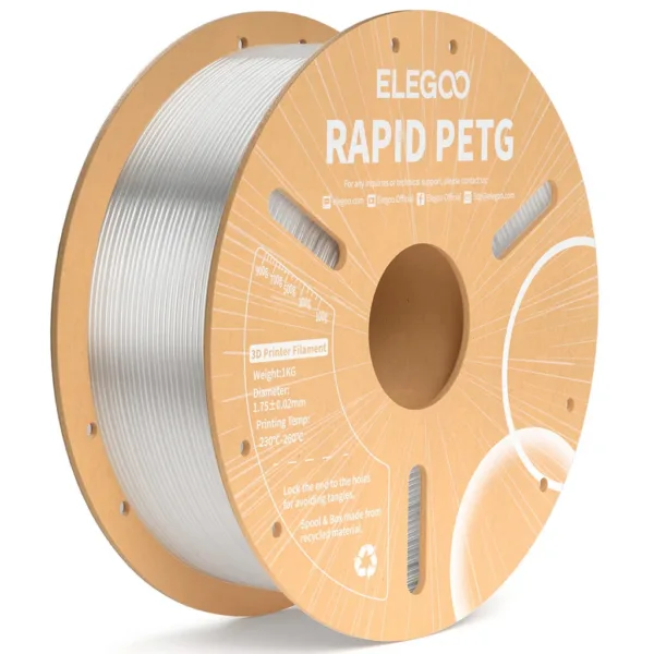 [MOQ: 10KG] Rapid PETG Transparent, 1.75 mm / 1000 g