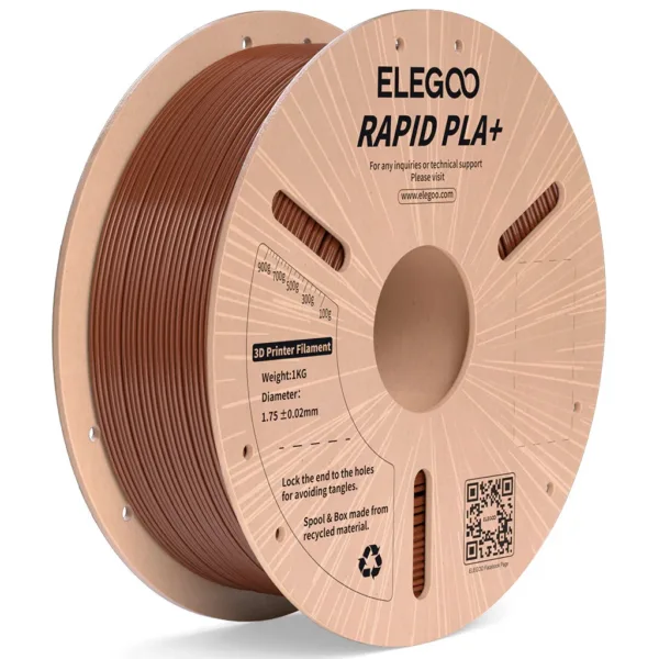 [MOQ: 10KG] Rapid PLA+ Brown, 1.75 mm / 1000 g