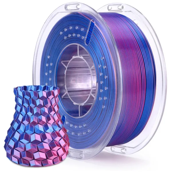 [MOQ: 10KG] PLA Silk Blue Magenta, 1.75 mm / 1000 g