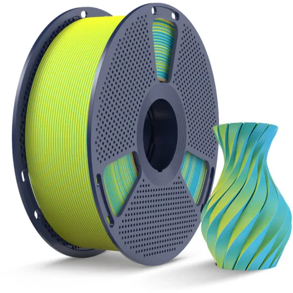 [MOQ: 10KG] PLA Matte Dual Color Yellow Cyan, 1.75 mm / 1000 g