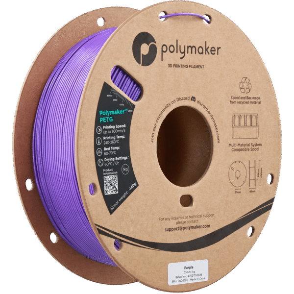 [MOQ: 10KG] PETG Purple, 1.75 mm / 1000 g