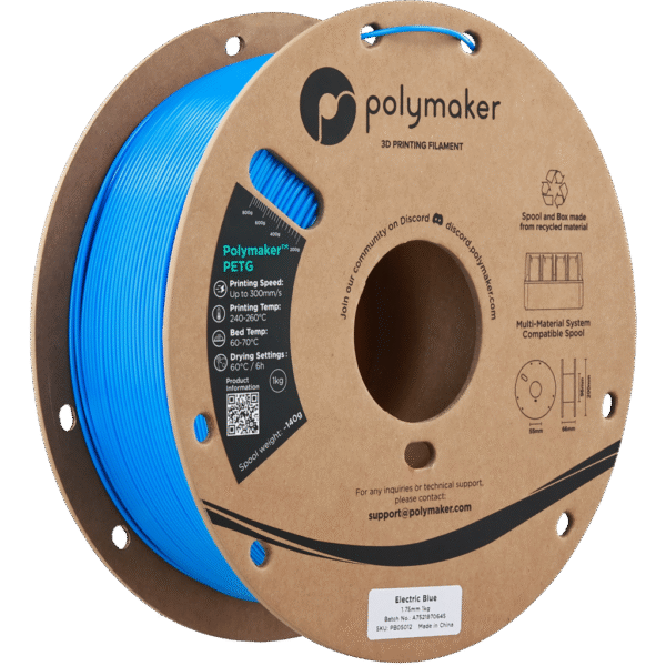 [MOQ: 10KG] PETG Electric Blue, 1.75 mm / 1000 g